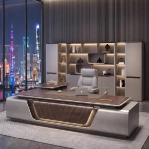 Premium Executive Desk – Sophisticated, High-End Design for CEO and Chairman Offices (Desk & Chair Set)